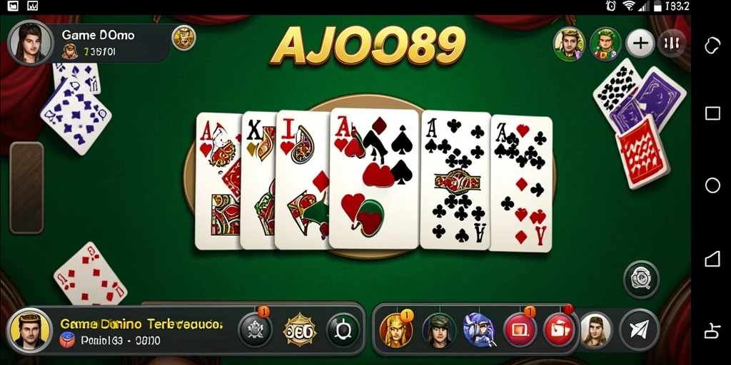 Screenshot gameplay AJO89 yang menampilkan keseruan permainan Domino.