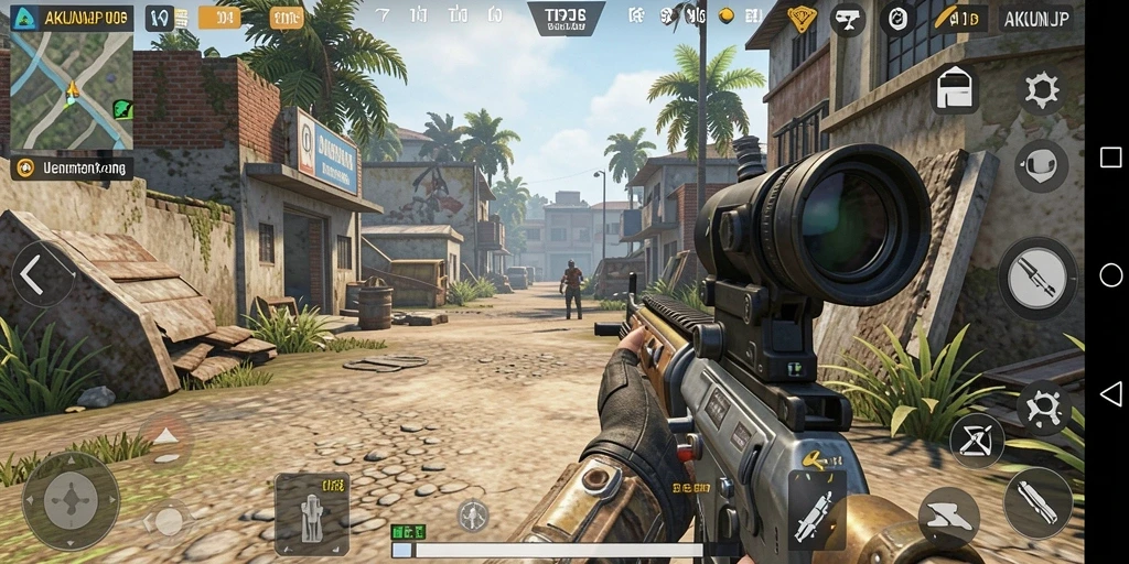 Tampilan gameplay AKUNJP yang mengasyikkan dan penuh aksi.
