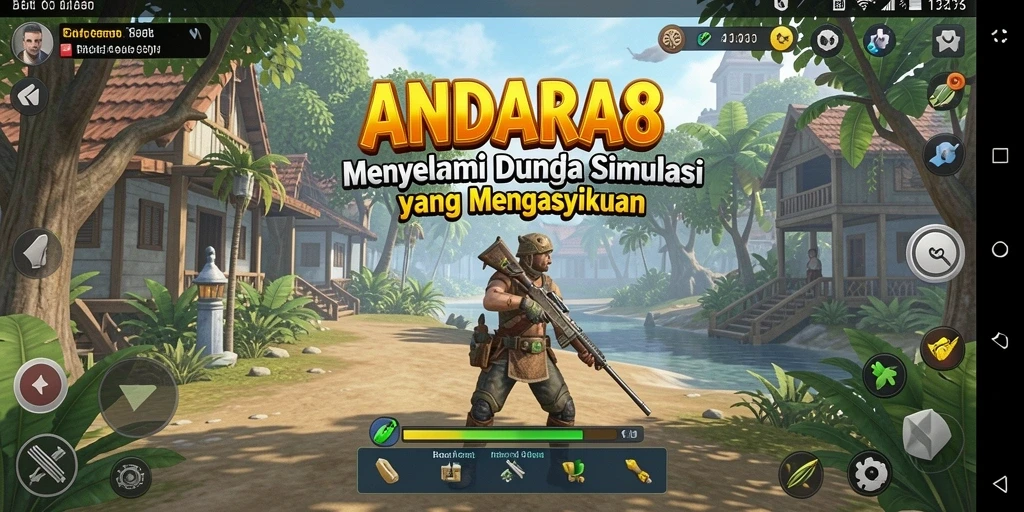 Screenshot gameplay ANDARA88 menampilkan karakter dalam lingkungan interaktif.