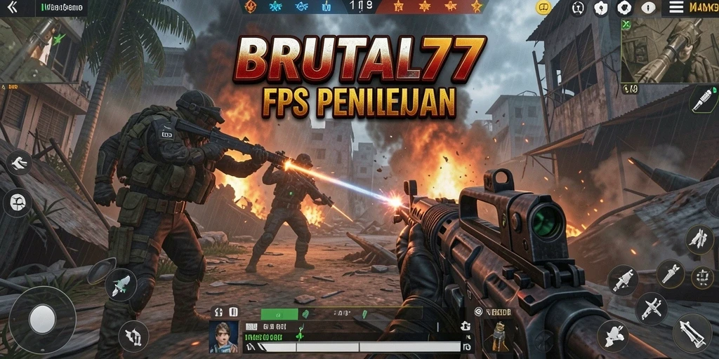 Screenshot dari gameplay seru BRUTAL77 dalam aksi.