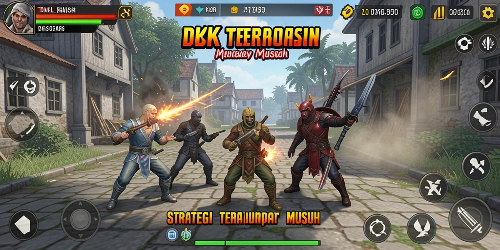 Tampilan gameplay DKK dengan strategi yang menegangkan.