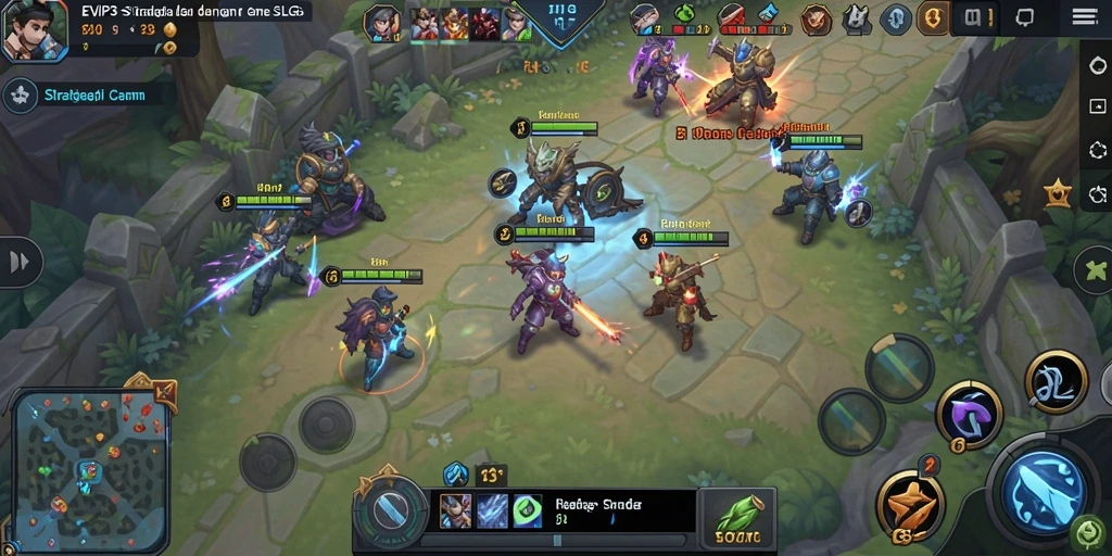 Gambaran gameplay mendebarkan di EVIP3, strategi dan pertempuran yang intens.