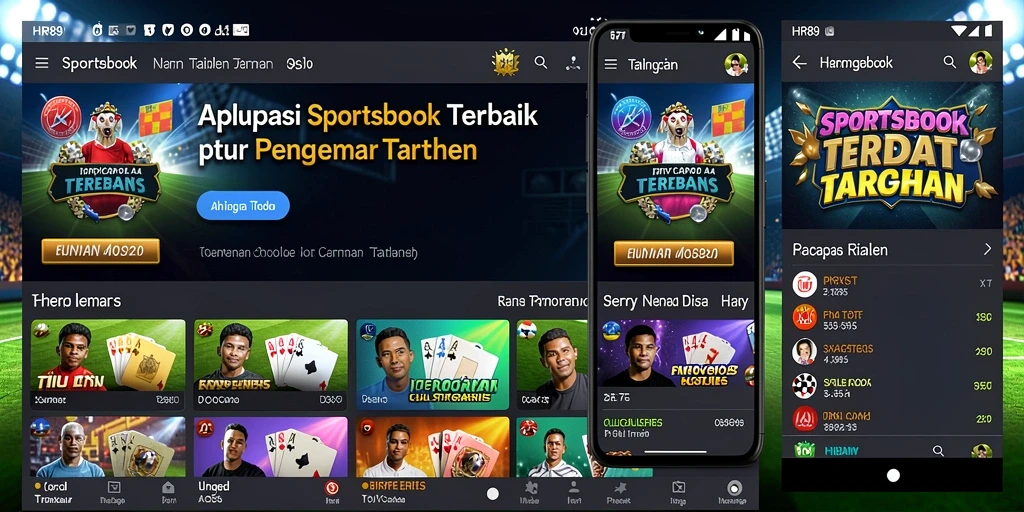 Screenshot menunjukkan antarmuka Sportsbook yang menarik dan mudah digunakan.