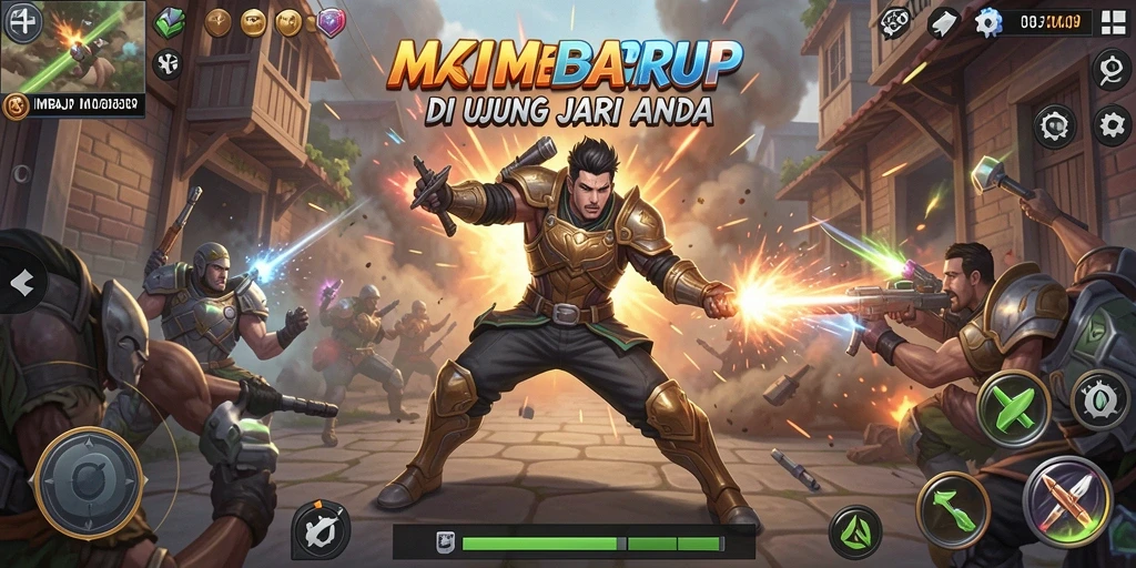 Tangkapan layar utama IMBAJP menunjukkan aksi mendebarkan dalam permainan.