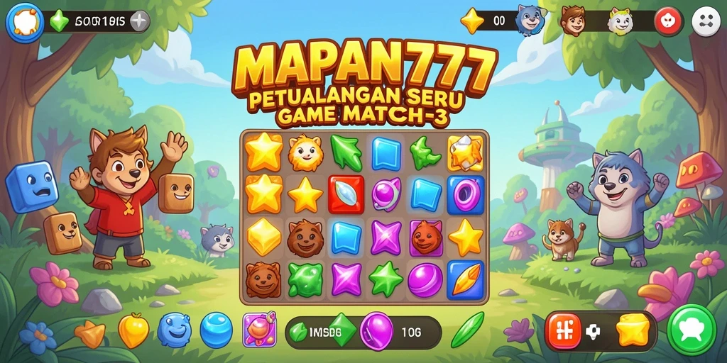 Screenshot gameplay <strong>MAPAN777</strong> menampilkan aksi seru mencocokkan objek.