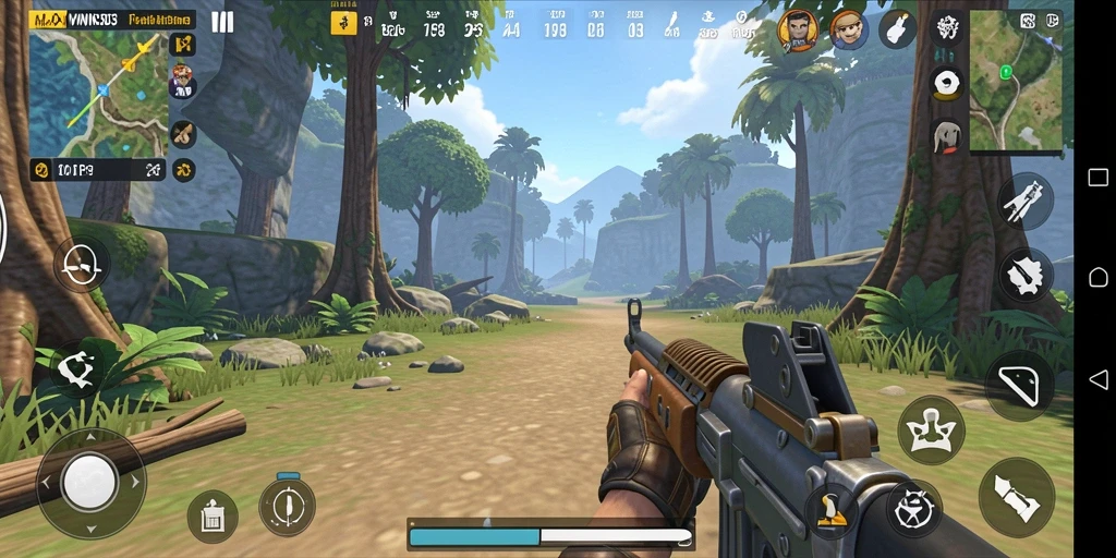 Screenshot gameplay MAXWIN303 yang menampilkan aksi tembak-menembak seru.