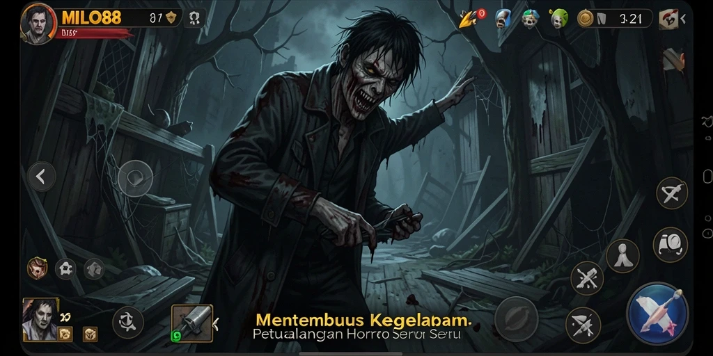 Screenshot MILO88 menampilkan suasana mencekam dan gameplay penuh ketegangan.
