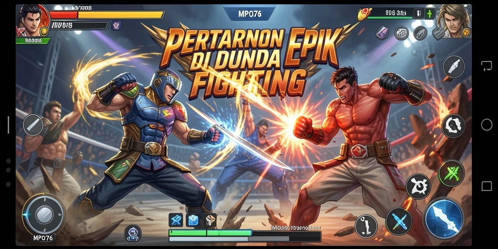 Screenshot utama MPO76 menampilkan aksi bertarung yang mendebarkan dan grafis yang menawan.