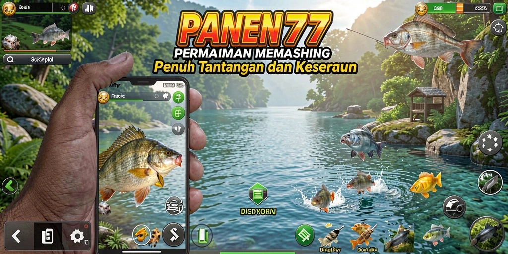 Tampilan gameplay PANEN77 dengan keseruan memancing.