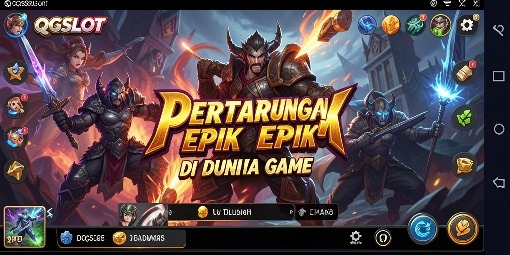 Tampilan epic saat karakter bertarung di arena QQSLOT.