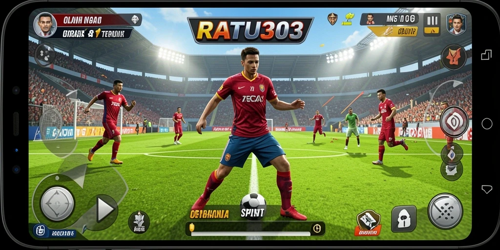 Tampilan aksi seru dalam gameplay RATU303 yang menampilkan pertandingan olahraga.