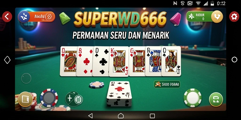 Tampilan gameplay seru dalam SUPERWD666 yang menggambarkan permainan Domino.