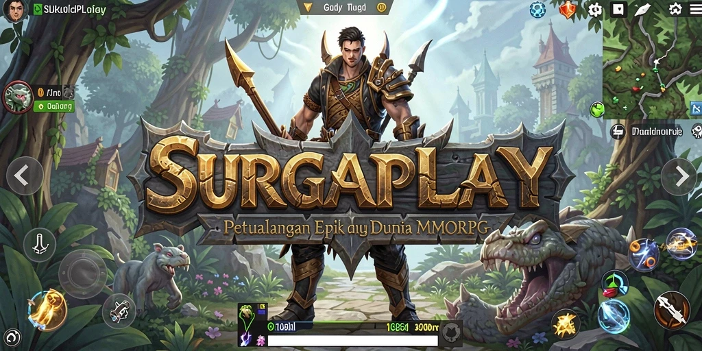 Gameplay seru dan mendebarkan di SURGAPLAY MMORPG.