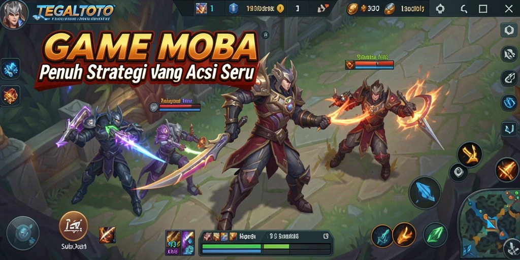 Screenshot gameplay TEGALTOTO menampilkan pertarungan antar tim yang seru.